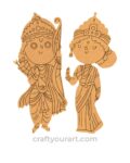 Shri Ram Sita Pre Marked MDF Design 3
