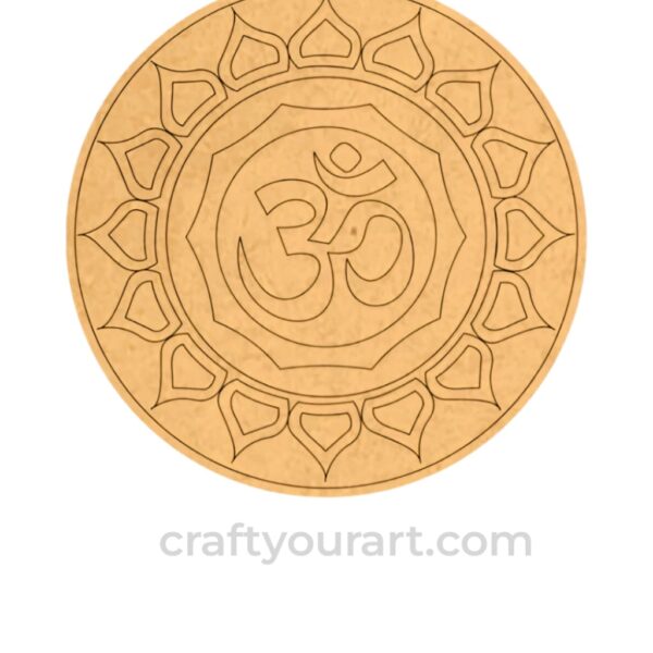Premarked mandala round design 12 ( Om )
