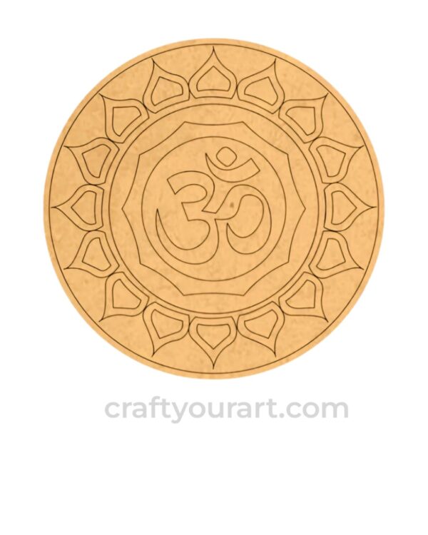 Premarked mandala round design 12 ( Om )