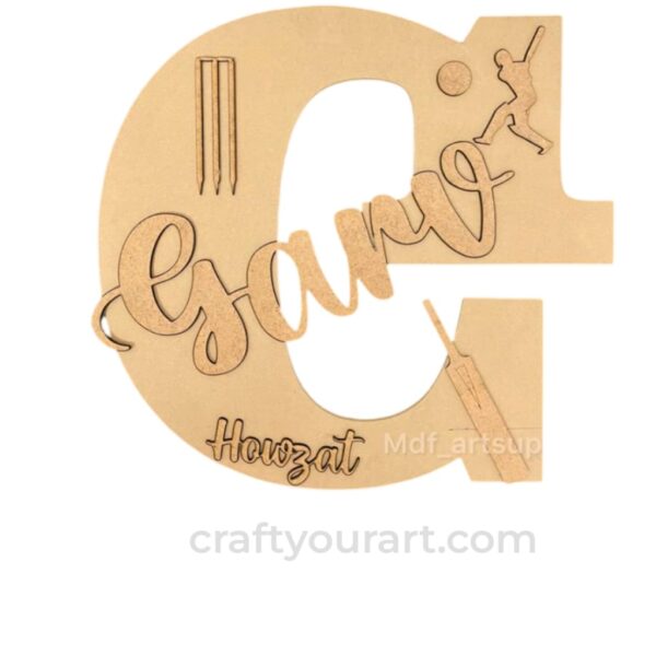 Monogram with Cricket Theme