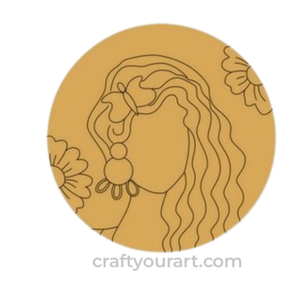 Woman Premarked Round Base Design 2