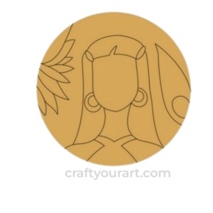 Woman Premarked Round Base Design 1