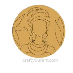 Woman Premarked Round Base Design 4