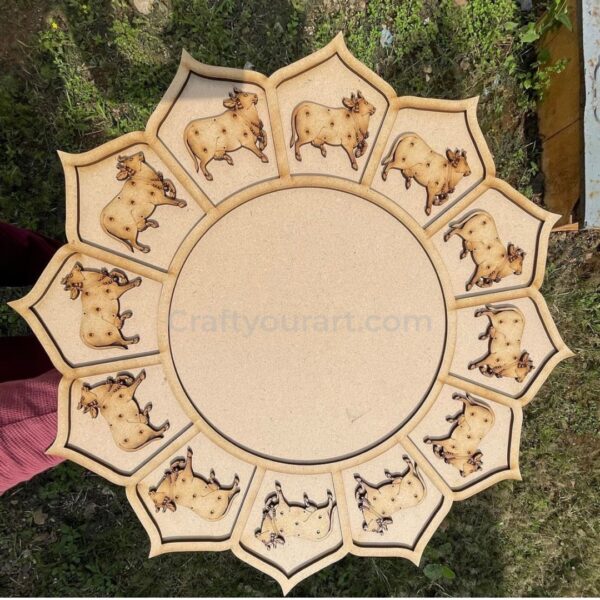 Pichwai Cow Clock Base/ Wall Hanging