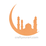 Moon Shape Eid Masjid/ Mosque Design 3