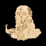 Goddess Saraswati Ji With Peacock Pre marked Design 2