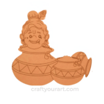 Krishna ji with makhan design 3