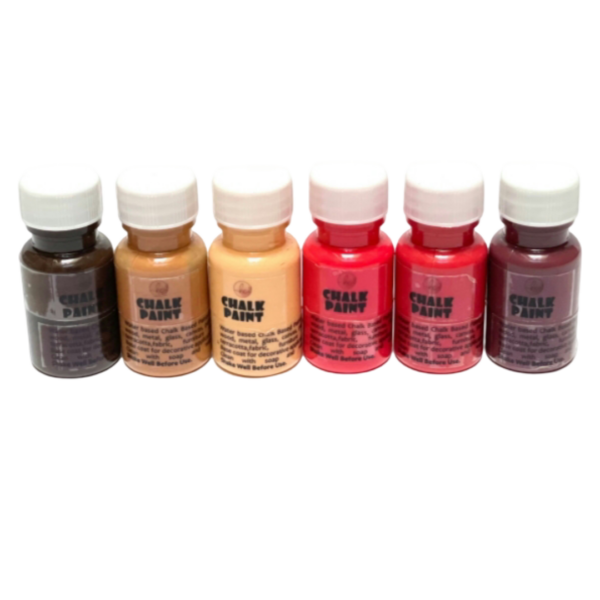 Red Brown Shade Chalk Paint Pack of 6