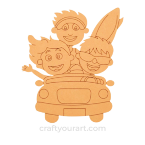 Friend In A Car Pre Marked design 1