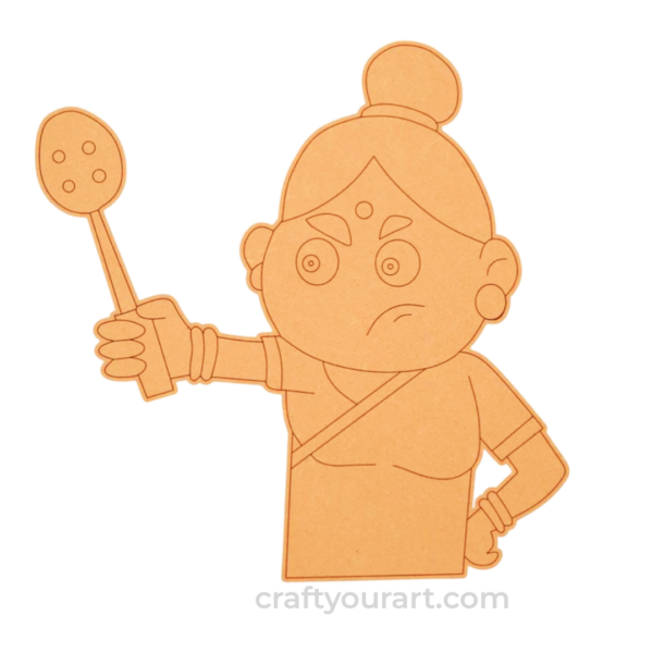 Aunty Cartoon design 2