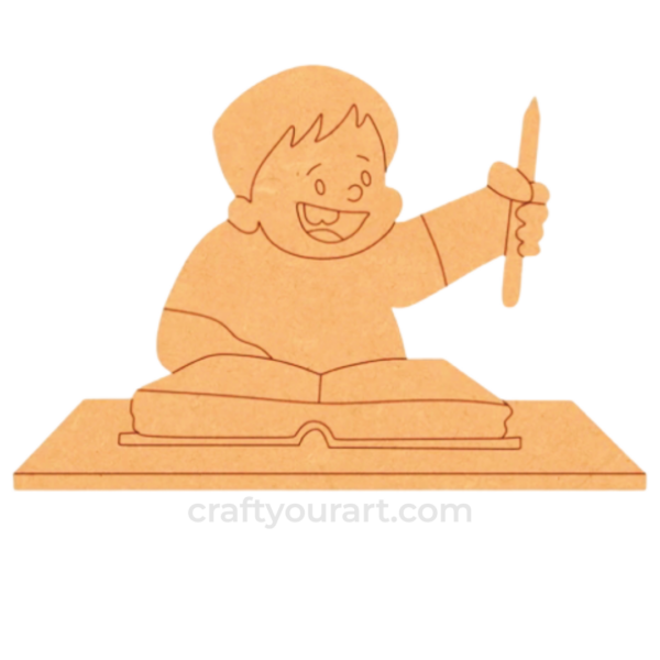 Boy doing homework design