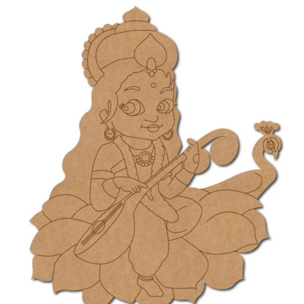 Goddess Saraswati Ji With Sitar Pre marked Design 5