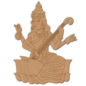 Goddess Saraswati Ji With Sitar Pre marked Design 4