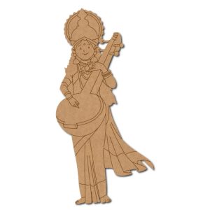 Goddess Saraswati Ji With Sitar Pre marked Design 1