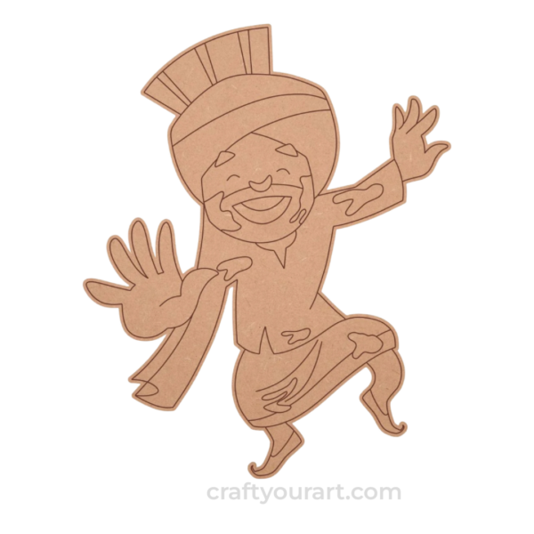 Punjabi sardarji design playing holi 2