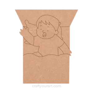 Boy sleeping on bed design