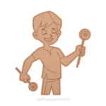 Boy with candy design