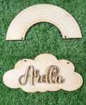 Customised Rainbow & Cloud Nameplate
