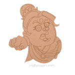 Aunty Cartoon design 7