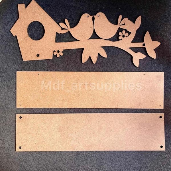 Bird nameplate with 2 planks
