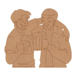 Friends Having Beer Pre Marked MDF design 1