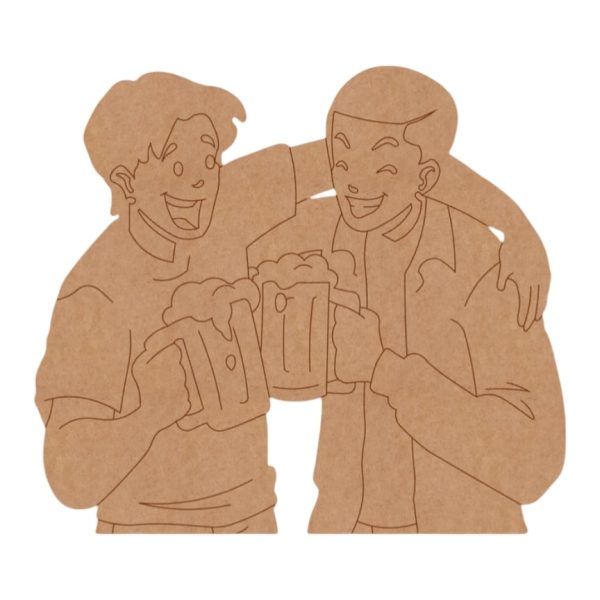 Friends Having Beer Pre Marked MDF design 1