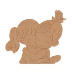 Two Girls Hugging Pre Marked Design 4