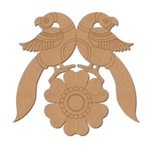 Madhubani Peacock Flower Pre Marked Design 1