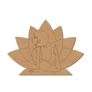 Yoga girl Lotus Pre Marked MDF Design 2