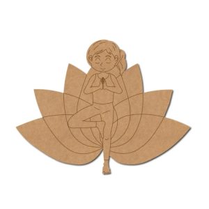Yoga girl Lotus Pre Marked MDF Design 3