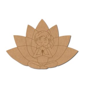 Yoga girl Lotus Pre Marked MDF Design 4