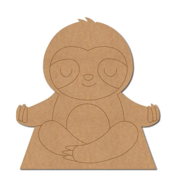 Yoga Sloth Pre Marked MDF Design 1
