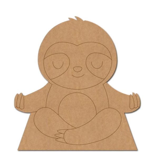 Yoga Sloth Pre Marked MDF Design 1