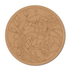 Madhubani Premarked Round base design 4