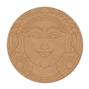 Madhubani Premarked Round base design 1