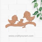 Birds On Branch Pre Marked MDF Design 1