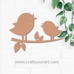Birds On Branch Cutout MDF Design 5