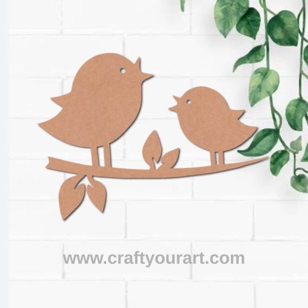 Birds On Branch Cutout MDF Design 5