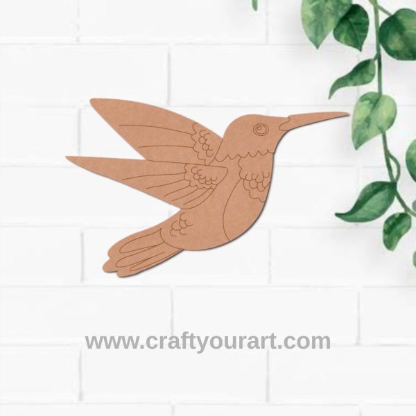 Humming Bird Pre Marked MDF Design 1