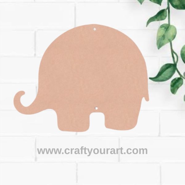 Elephant Cutout MDF Design 3