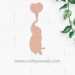Elephant Cutout MDF Design 2
