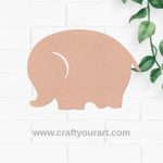 Elephant Cutout MDF Design 1