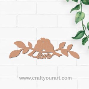 Love Birds Cutout MDF Design 1
