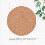 Peacock Mandala Pre Marked Base MDF Design 3