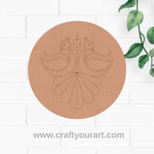 Peacock Pre Marked Round MDF Design 2