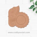 Ganesha Diya Tealight Holder Pre Marked MDF Design 2