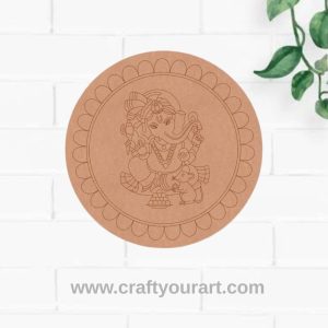 Ganesha Pre Marked Round MDF Design 2