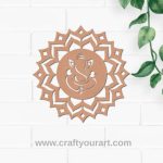 Ganesha Cutout Pre Marked MDF Design 1