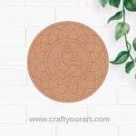 Ganesha Mandala Pre Marked Round MDF Design 1