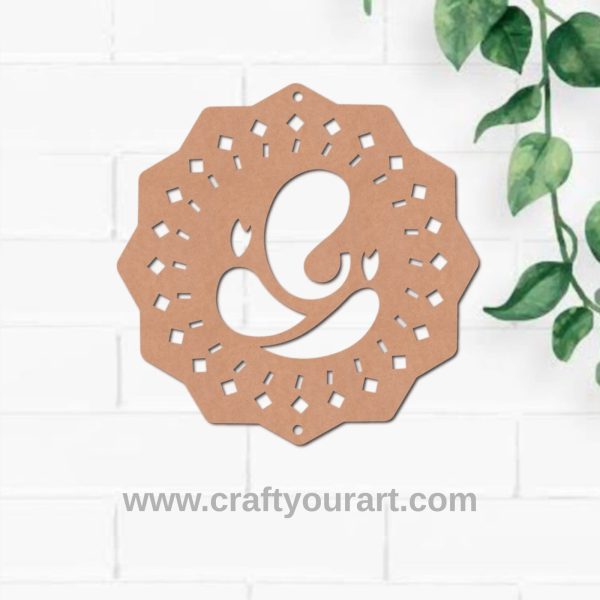Ganesha Hanging Cutout MDF Design 1